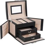 Bo�te � bijoux, mallette � bijoux, coffret � bijoux de voyage, organisateur de bijoux portable, avec ...