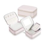 Armoire à bijoux - - boîte à bijoux voyage, petite boîte à bijoux avec miroir pour bagues, boucles d'oreille, ... Armoire à bijoux - - boîte à bijoux voyage, petite boîte à bijoux avec miroir pour bagues, boucles d'oreille, ...