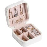 Bote  bijoux de voyage, petite bote  bijoux, bote de rangement de voyage portable pour bagues, boucles ...