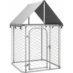 Bote pour la cage de chien extrieure avec un toit en acier divers taille : 100 x 100 x 150 cm