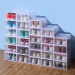 Ikodm - botes  chaussures lot de 12 empilable rangement de chaussure en plastique transparent organisateurs ...