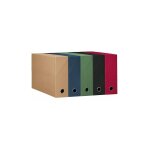Oxford - bote de classement carton papier grain toile dos 9 cm - couleurs assorties - lot de 5