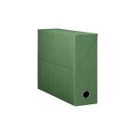 Oxford - bote de classement carton papier grain toile dos 9 cm - verts - lot de 5