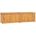 Helloshop26 - bote coffre de jardin 200 x 50 x 55 cm bois massif de teck
