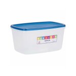 Boite de conservation rectangulaire 5, 5 litres naturel couvercle turquoise acidule eda