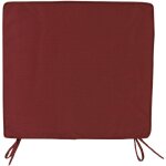 Boite coussins pour chaises et fauteuils bordeaux 38x41x5 cm a' lacets pour jardin exte'rieur