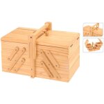 Boîte à couture en bois ofpin, 30x17, 5x19cm, 784610430 excellent houseware Boîte à couture en bois ofpin, 30x17, 5x19cm, 784610430 excellent houseware