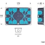 Boite de derivation encastree stopair multimat + couvercle 170x110 / p40 - 718867 - debflex