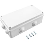 Boite de derivation, ip65 en plastique abs, etanche exterieur, blanc, 200 x 100 x 70 mm