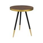 Boite a design - table basse design, table d'appoint bois et mtal denise marron en wood