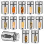 Tolletour - swanew boîtes à épices epiceries en acier inoxydable 12 pièces avec étiquettes fermeture ... Tolletour - swanew boîtes à épices epiceries en acier inoxydable 12 pièces avec étiquettes fermeture ...
