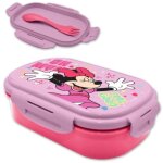 Boite  gouter ou repas rectangulaire disney minnie rose - 21x14x6 cm