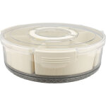 Bo�te herm�tique � 6 compartiments pour �pices, plateau transparent pour fruits secs et collations, bo�te ...