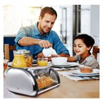 Bo�te inox, conserver pain viennoiserie g�teaux, caisse couvercle coulissant