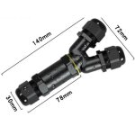 Bo�te de jonction �tanche ip68 connecteur de c�ble ext�rieur en 3 p�les y - forme pour c�ble 4 - 8mm ...