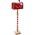 Fric lights and christmas - bote aux lettres en mtal rouge de 100 cm de hauteur avec clairages friques ...