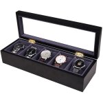 Boite a montres pour 5 montres bois - noir