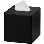 Bote  mouchoirs carr en cuir pu support de bote  mouchoirs pour commode dcor de salle de bain (noir) ...