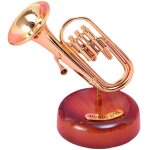 Bo�te � musique saxophone vintage avec trompette - d�coration instrument de musique classique artisanat ...