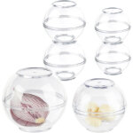 Bo�te � oignon, lot de 6, boule de fra�cheur, pour ail, citrons, r�frig�rateur, d : 7 & 9 cm, transparente ...