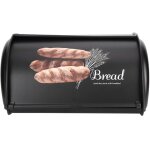 Bo�te � pain en acier inoxydable grande capacit� - rangement organisateur de cuisine noir