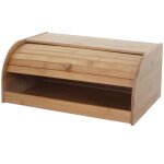 Hhg - boîte à pain en bambou 727, couvercle coulissant, 17x40x28cm, sans tiroir Hhg - boîte à pain en bambou 727, couvercle coulissant, 17x40x28cm, sans tiroir