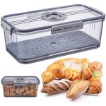 Bo�te � pain pour comptoir de cuisine, r�cipient herm�tique de stockage de pain, enregistrement du temps ...