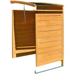 Melko - bote poubelle extension bote 120 litres de bois 68 x 68 x 127 cm maison poubelle incl. mur ...