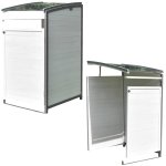 Melko - boîte poubelle boîte d'extension 120 litres en bois anthracite / blanc 68 x 68 x 127 cm, y compris ... Melko - boîte poubelle boîte d'extension 120 litres en bois anthracite / blanc 68 x 68 x 127 cm, y compris ...