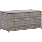 Maison chic - boîte de rangement de jardin coffre de jardin - résine tressée 100x50x50 cm gris Maison chic - boîte de rangement de jardin coffre de jardin - résine tressée 100x50x50 cm gris