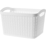 Kadax - bo�te de rangement en plastique, panier de stockage � conception ouverte et poign�es robustes ...