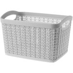 Bo�te de rangement en plastique, panier de stockage � conception ouverte et poign�es robustes pour organiser ...