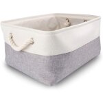 Mezheng - boite de rangement tissu grand, panier rangement rectangulaire dressing avec poigne pour jouets, ...