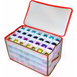 Bo�te de rangement xl pour boules de no�l - avec 112 compartiments - bo�te de tri pour d�corations de ...