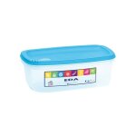 Boite de conservation rectangulaire 5, 5 litres naturel couvercle turquoise acidule eda