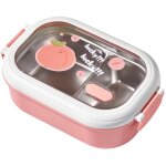 Bo�te - repas bento isotherme en acier inoxydable anti - fuites pour �cole et bureau - rose