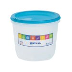 Bote ronde 2 l naturel couvercle turquoise eda