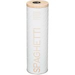 5five simply smart - bote  spaghettis en mtal avec couvercle doseur 'scandi edition' - blanc / beige ...