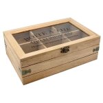 Boite  th originale 6 compartiments en bois