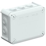 Boitier de drivation t100 pour locaux humides obo bettermann ral 7035 ip66 150x116x67mm 2007077