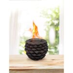 Bol de brasero de table, foyer de table, mini chemine personnelle portable en forme de pignon de pin ...