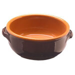 Bol � deux poign�es, 12 cm, couleur brun coli