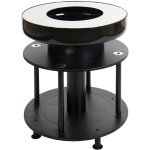 Hhg - bol de feu avec grill 864, foyer grill bbq, plaque de grill surface de d�p�t, acier inox �maill� ...