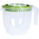 Excellent houseware - bol  mlanger avec couvercle, rcipient avec doseur, 2200 ml