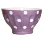 Bol � porcelaine � pois, diam�tre 13 cm, borella