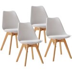Bolli - chaises de salle � manger scandinave lot de 4, chaise de cuisine, id�al pour salle � manger, ...