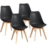 Bolli - chaises de salle � manger scandinave lot de 4, chaise de cuisine, id�al pour salle � manger, ...