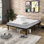 Lit 140x190 - ensemble sommier et matelas 140x190 + couette + oreillers - matelas + sommier + couette ...