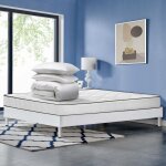 Lit 140x190 - ensemble sommier et matelas 140x190 + couette + oreillers - matelas + sommier tapissier ...