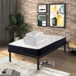 Lit 90x190 - ensemble sommier et matelas 90x190 + couette + oreiller - matelas + sommier + couette + ...